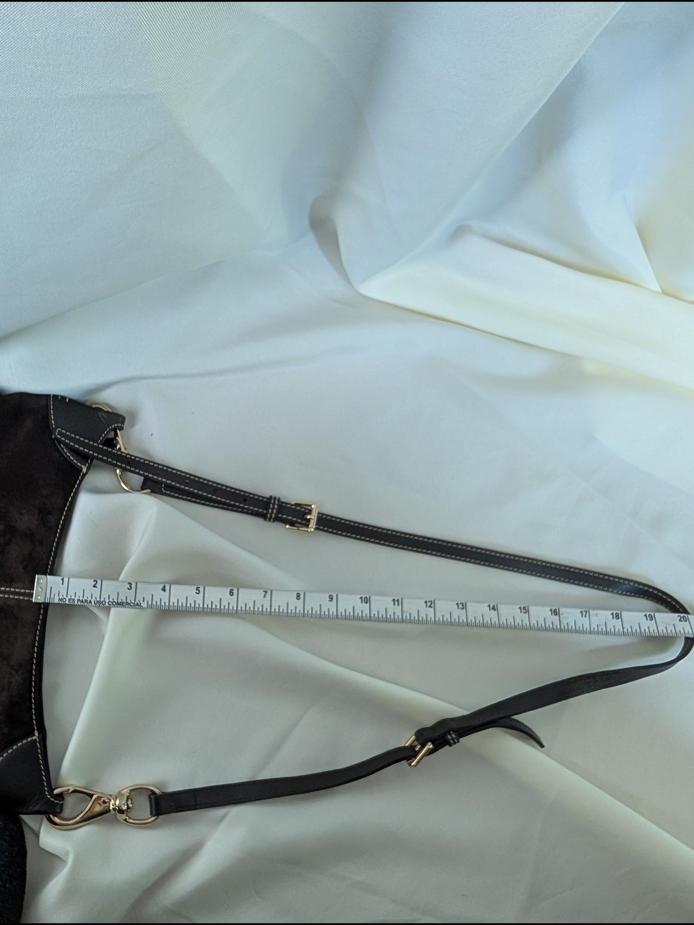 Dooney & Bourke Chocolate Brown Suede Hobo Shoulder Bag - Picture 10 of 10